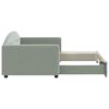 vidaXL Divano Letto con Letto Estraibile Grigio Chiaro 90x190 Velluto