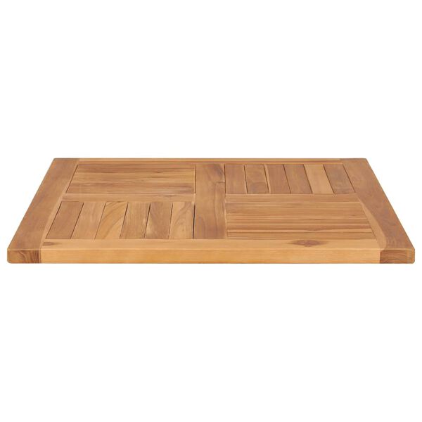 vidaXL Piano del Tavolo in Legno Massello di Teak 70x70x2,5 cm