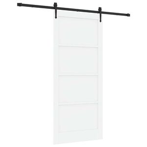vidaXL Porta scorrevole ORKDAL Bianco 93 x 211 cm Pino massello