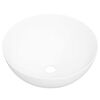 vidaXL Lavandino Bianco 36x15 cm in Ceramica Rotondo