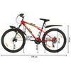 vidaXL Mountain Bike 21 Speed 26" Ruote 36 cm Rosso