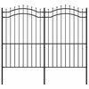 vidaXL Recinzione da Giardino Woerden con Punta a Lancia Nera 240x175 cm in Acciaio