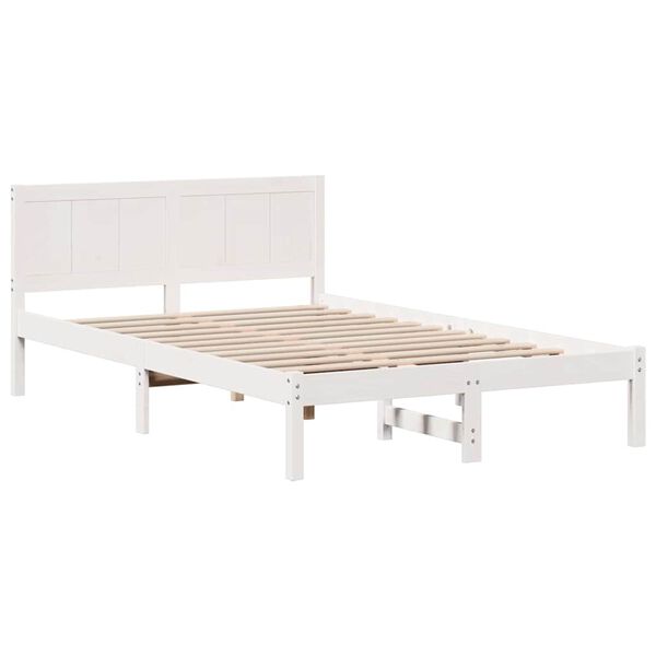 vidaXL Struttura del letto Bianco 120 x 200 cm Legno massello di pino
