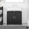 vidaXL Mobile da Bagno Rovere Nero 63 x 29 x 55 cm Legno multistrato
