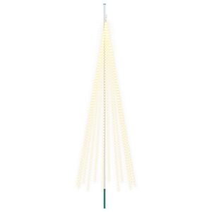 vidaXL Luci per albero di Natale con picchetti e asta per bandiera
