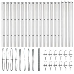 vidaXL Palo della recinzione Argento