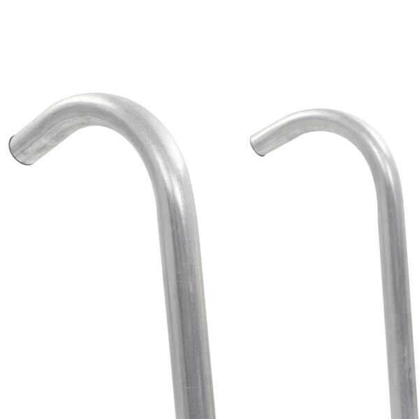 vidaXL Scaletta per Trampolino 2 Gradini in Acciaio Argento 72 cm (Adatto per Altezza di 65 cm)