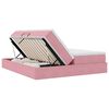 vidaXL Letto con contenitore e materasso Rosa 180 x 200 cm Velluto