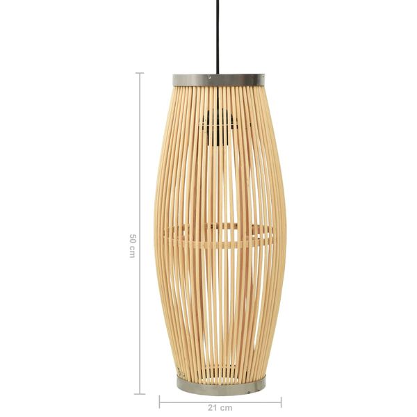 vidaXL Lampadario da Soffitto in Salice 40 W 21x50 cm Ovale E27