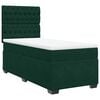 vidaXL Giroletto a Molle con Materasso Verde Scuro 90x190 cm Velluto