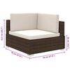 vidaXL Set Divani da Giardino 8 pz con Cuscini in Polyrattan Marrone
