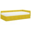 vidaXL Struttura Letto Angolare con Materasso 2 pcs Giallo Velluto