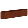 vidaXL Letto rialzato da giardino Acciaio Corten 200 x 40 x 40 cm