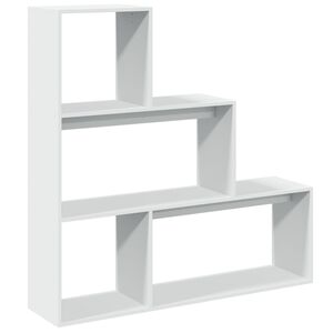 vidaXL Libreria Divisorio 3 Ripiani Bianca 123x29x123 cm in Truciolato