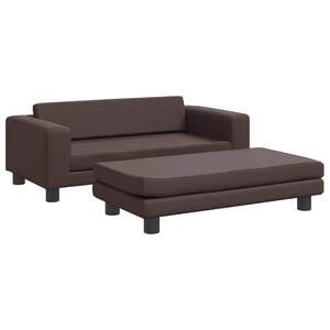 vidaXL Lettino per Cani con Estensione Marrone 100x50x30 cm Similpelle