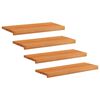vidaXL Tappeti per scale 4 pz 70 x 30 x 2 cm Marrone Chiaro