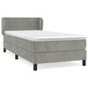 vidaXL Giroletto a Molle con Materasso Grigio Scuro 90x200 cm Velluto