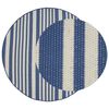 vidaXL Tappeto per interni ed esterni OLITE Naturale e blu navy