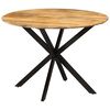 vidaXL Tavolo da Pranzo &Oslash;110x78cm in Legno Massello di Mango e Acciaio