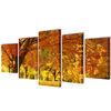 vidaXL 5 pz Set Stampa su Tela da Muro Acero 200 x 100 cm