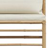 vidaXL Set Divani da Giardino 3 pz con Cuscini Bianco Crema in Bamb&ugrave;