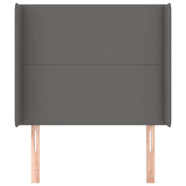 vidaXL Testiera ad Orecchio Grigio 83x16x118/128 cm in Similpelle