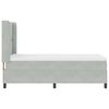 vidaXL Letto con Box Springs LED e Materasso Grigio chiaro 90 x 190 cm