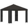 vidaXL Gazebo 3 x 3 m Antracite Poliestere e Acciaio 190 gsm