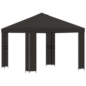 vidaXL Gazebo 3 x 3 m Antracite Poliestere e Acciaio 190 gsm