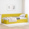 vidaXL Cornice del letto ad angolo Giallo 100 cm x 200 cm Velluto