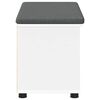 vidaXL Panca per ingresso con cuscino Bianco 80 x 38 x 46 cm