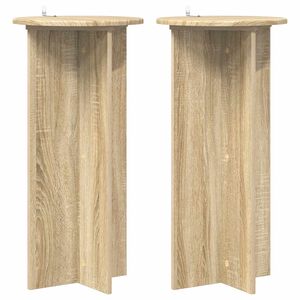 vidaXL Supporto per piante 2 pz Rovere Sonoma 40 x 40 x 80 cm