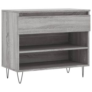 vidaXL Scarpiera Grigio Sonoma 70x36x60 cm in Legno Multistrato