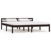 vidaXL Giroletto senza Materasso Marrone Scuro 160x200 cm Legno Pino