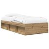 vidaXL Telaio del letto con storage Rovere Artigianale 80 x 200 cm