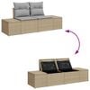 vidaXL Set Divano da Giardino 9 pcs Beige e Grigio Chiaro polyrattan