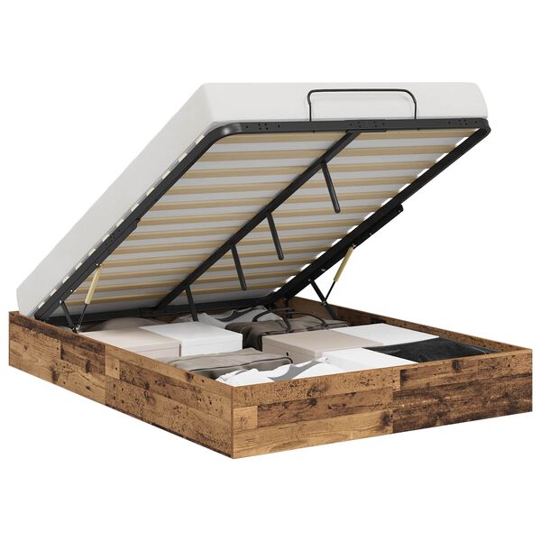 vidaXL Letto ottomano Legno vecchio 193 x 120 x 25 cm Truciolare