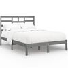 vidaXL Giroletto Grigio in Legno Massello 120x190 cm Small Double