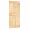 vidaXL Porta Scorrevole con Set Hardware 95x210 cm Legno Massello Pino