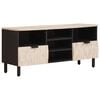 vidaXL Mobile TV con cassetto Finitura Bianco Lavato 100 x 33 x 46 cm