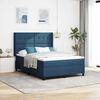 vidaXL Letto a molle con materasso Blu 190 x 140 cm Tessuto