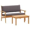 vidaXL Set Divano da Giardino 2 pz Antracite Legno di Acacia Massello