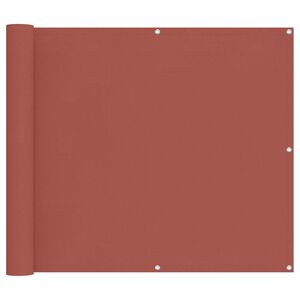 vidaXL Schermo da balcone Terracotta 100 x 400 cm Tessuto Oxford