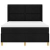 vidaXL Letto a molle con materasso Nero 140 x 190 cm Tessuto