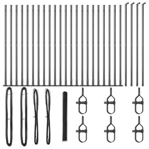 vidaXL Palo della recinzione Grigio