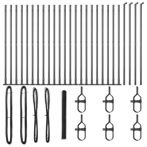 vidaXL Palo della recinzione Grigio 50 x 1,5 m (maglia da 25 mm)