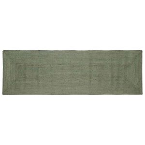 vidaXL Tappeti per area Rettangolare Verde Oliva 80 x 250 cm Juta