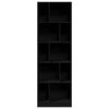 vidaXL Libreria Nera 57x28,5x174 cm in Legno Multistrato