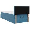 vidaXL Pouf Letto con Materasso e LED Blu Scuro 80x200cm in Velluto