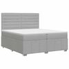 vidaXL Letto box spring con materasso Grigio Chiaro 140 x 200 cm